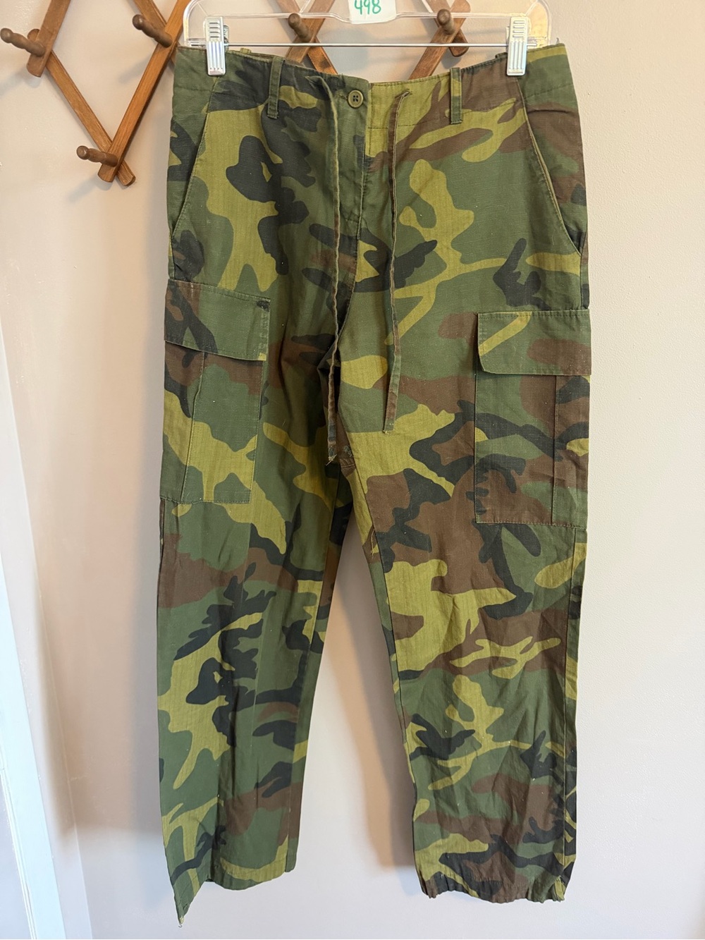 Military tactical Made in Italy Camouflage Ripstop Cargo Pants Green S